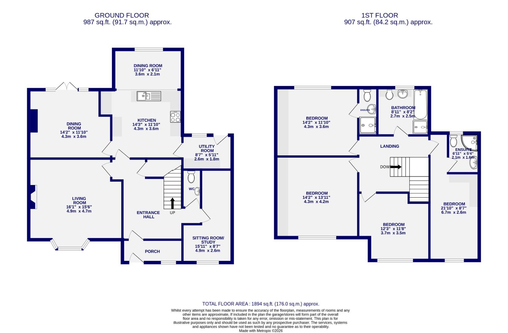 Floorplans For Station Road, Kirk Hammerton, York