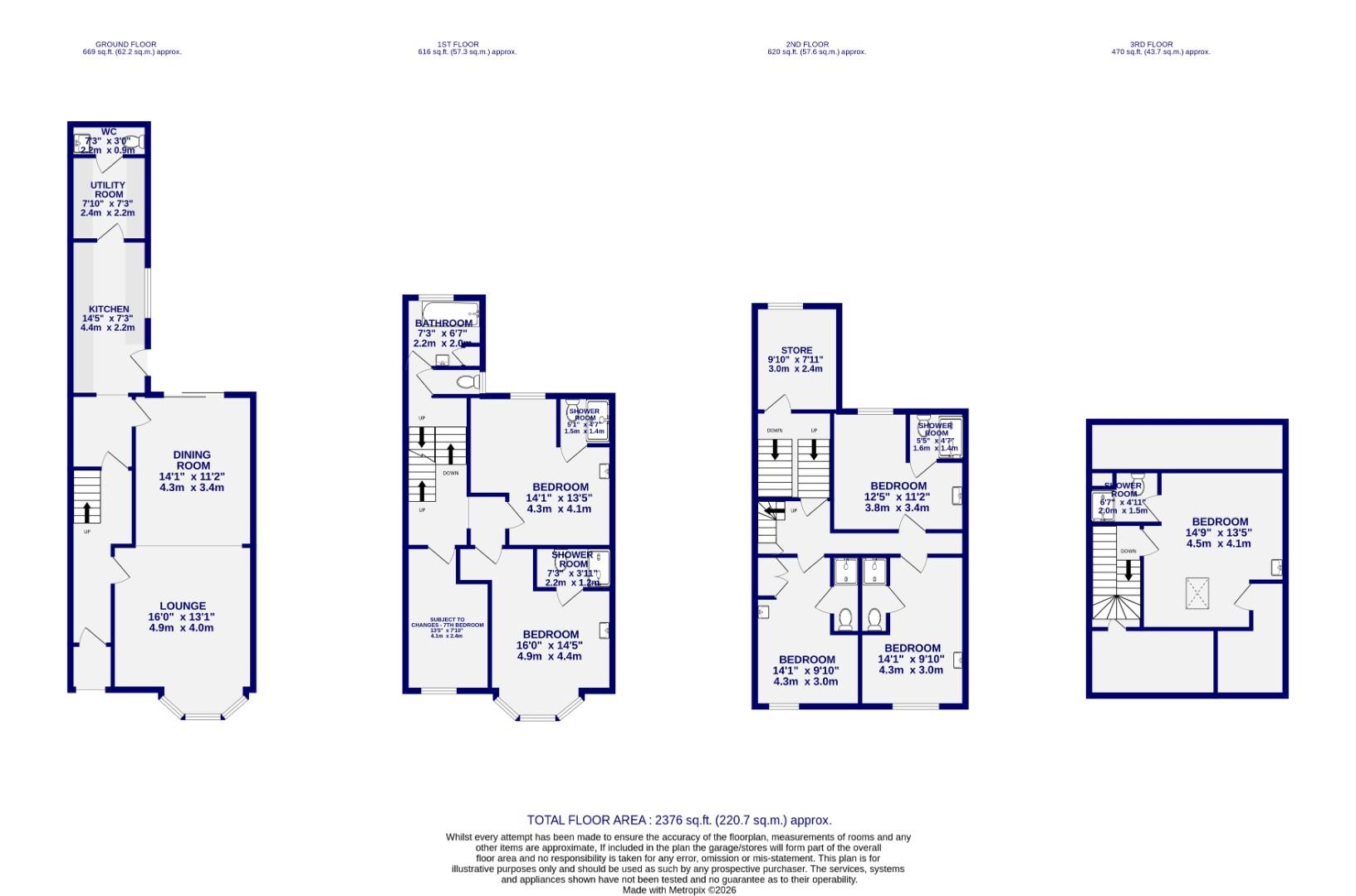 Floorplans For Bootham Crescent, York