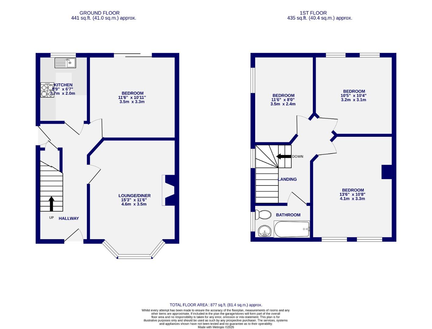 Floorplans For Tang Hall Lane, York