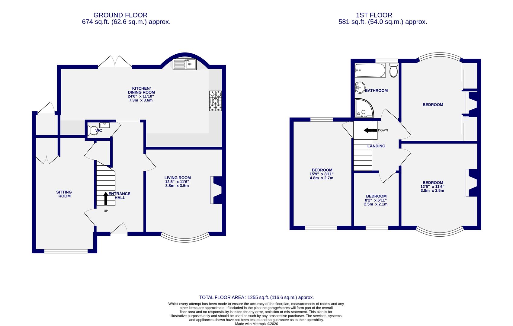Floorplans For Saville Grove, York, YO30 6NY