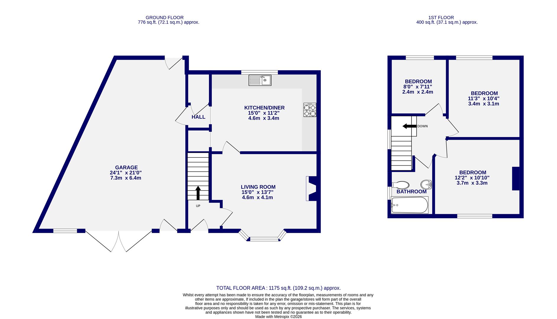 Floorplans For Rowntree Avenue, York, YO30 6HG