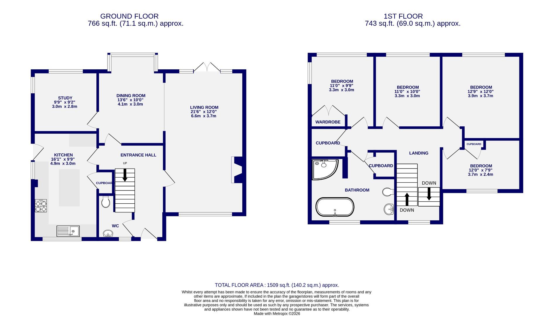 Floorplans For Main Street, Askham Richard, York
