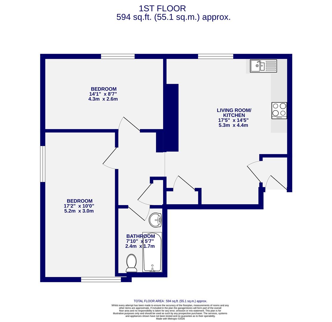 Floorplans For First Floor, Cygnet Street, York, YO23 1AG