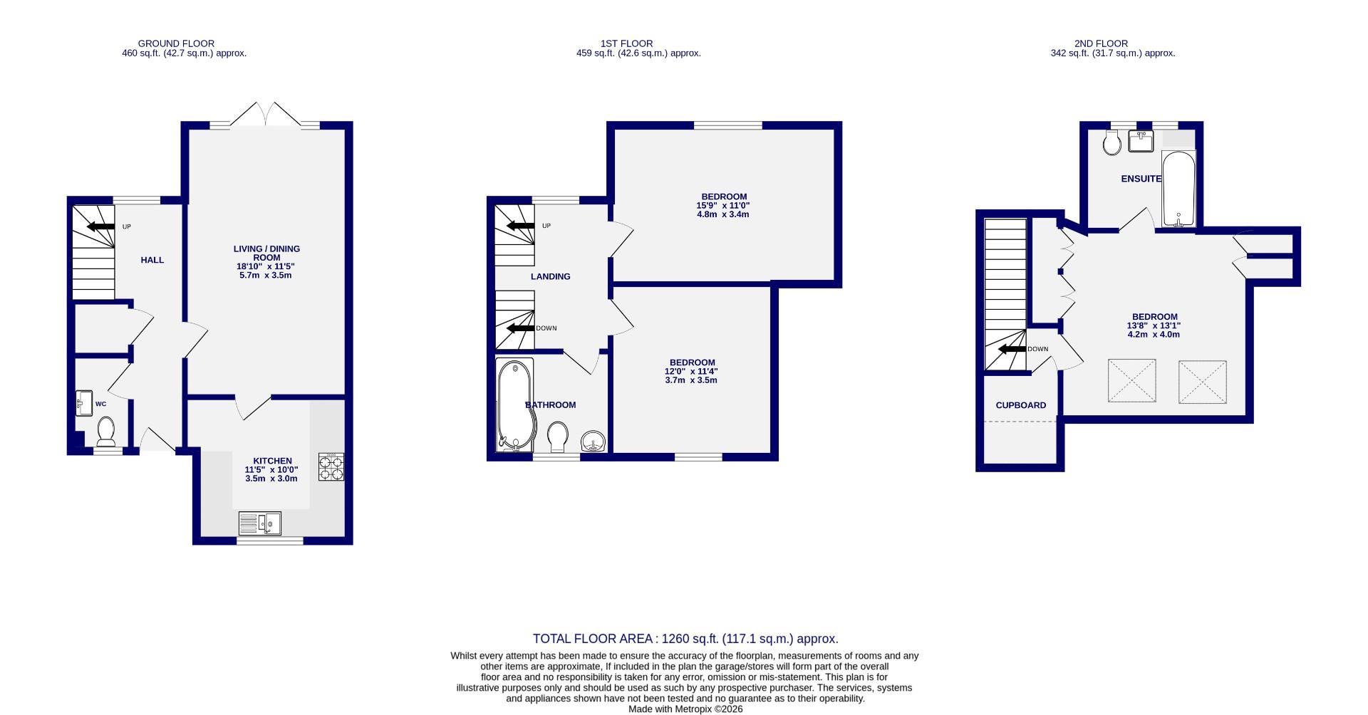 Floorplans For Beech Avenue, Bishopthorpe, York