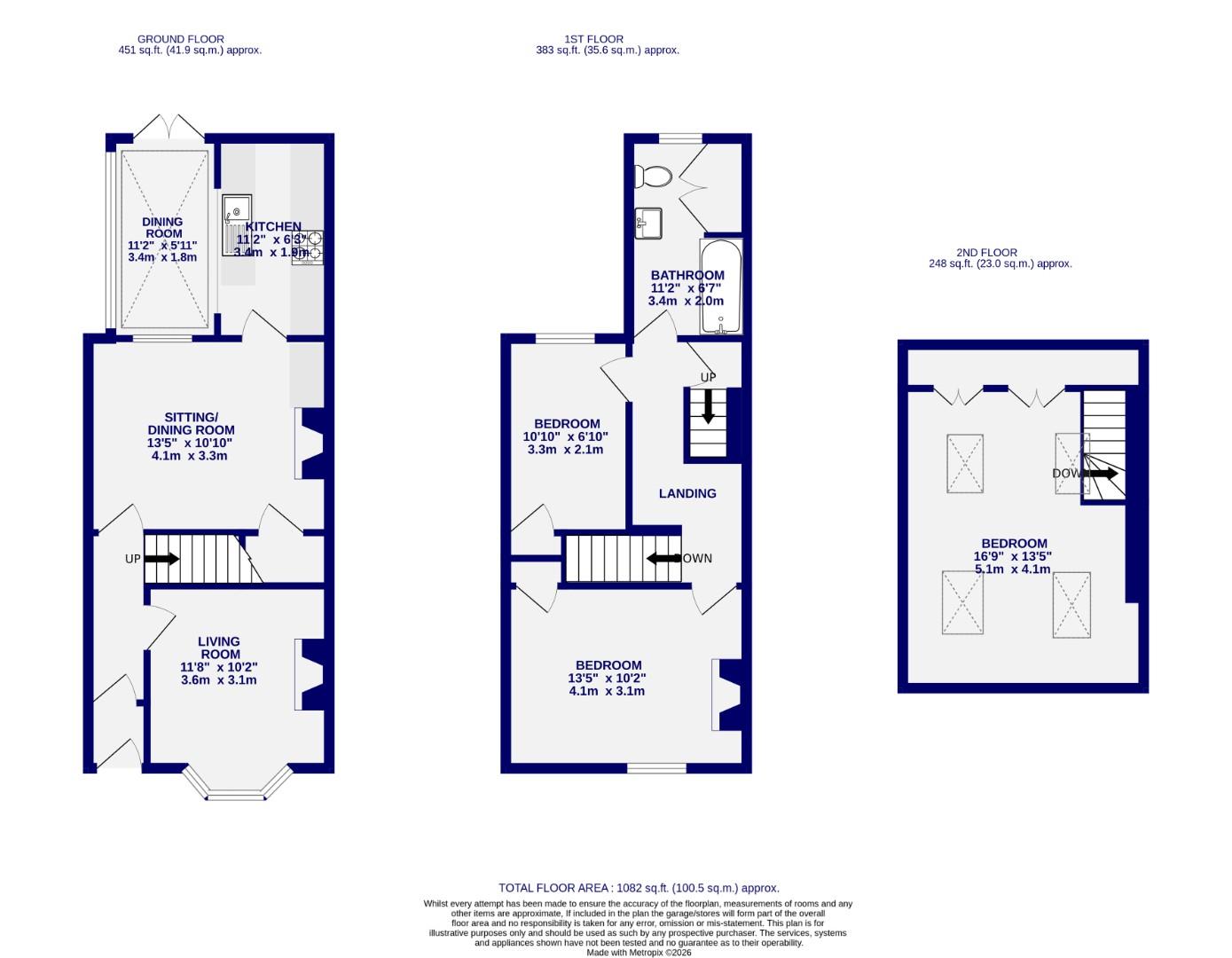 Floorplans For Knavesmire Crescent, York