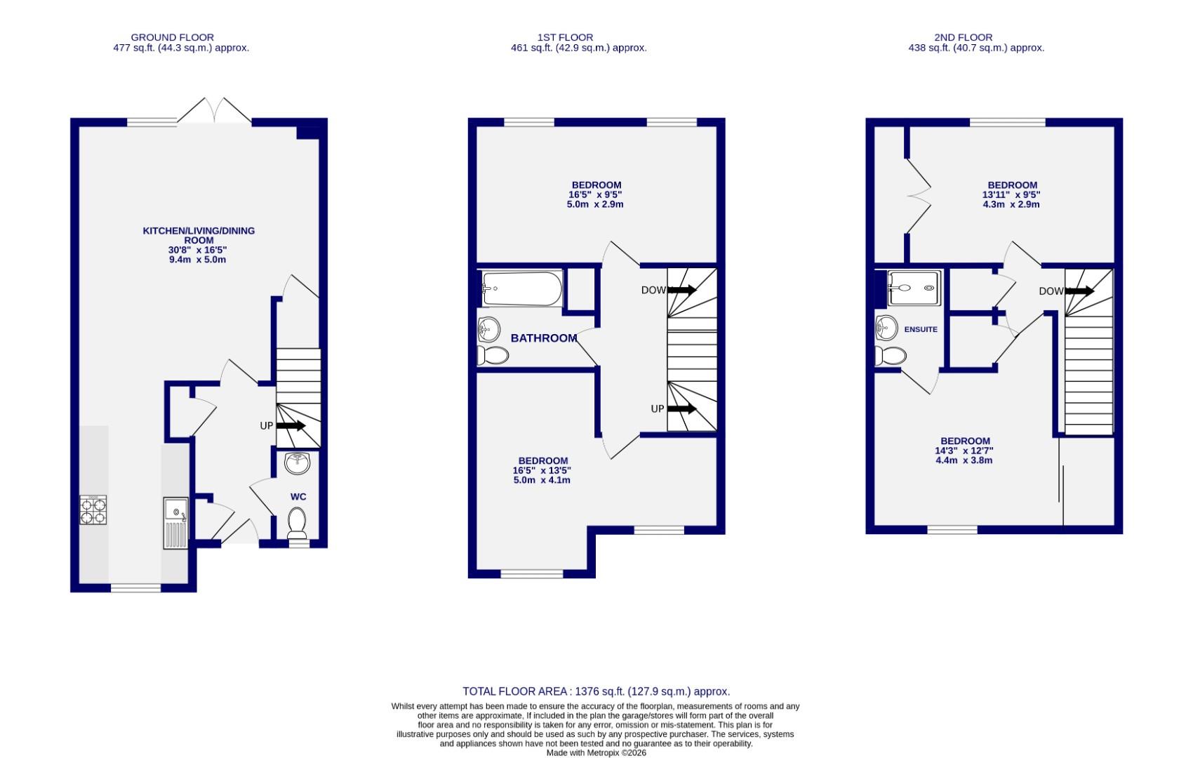 Floorplans For Cocoa Gardens, Wigginton Road, York