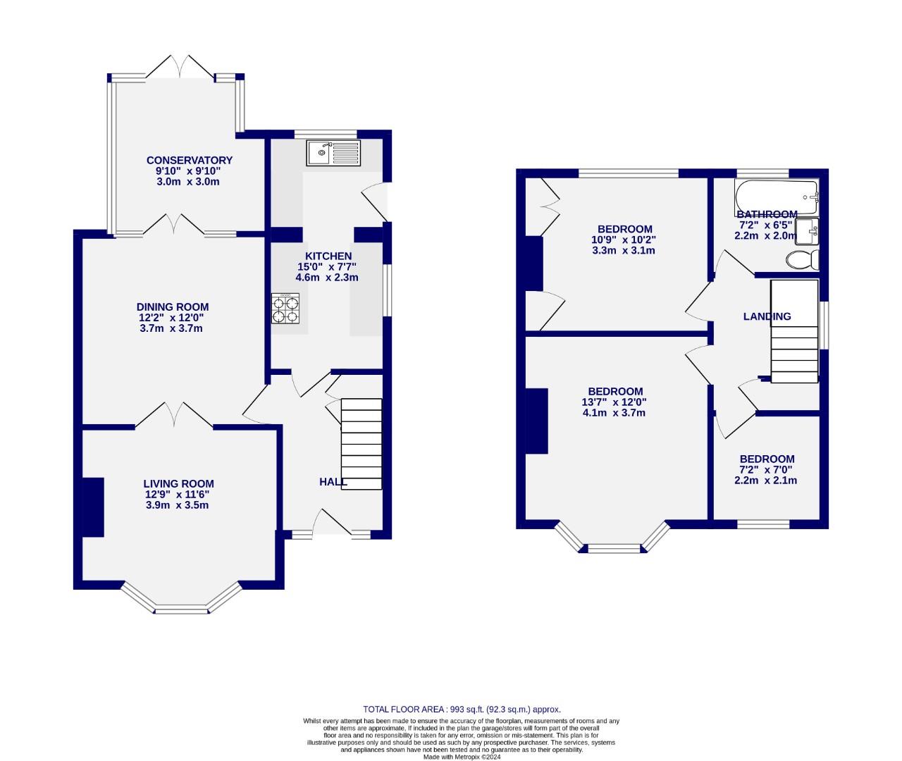 Floorplans For Beckfield Lane, Acomb, York