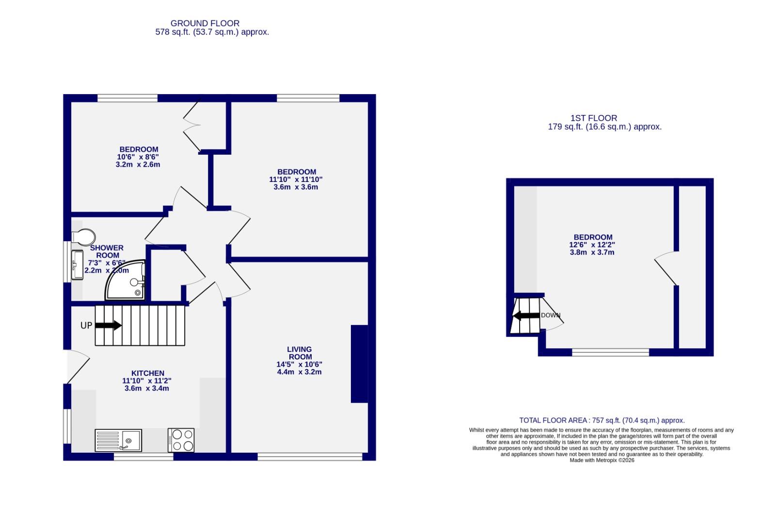 Floorplans For Rawcliffe Close, York