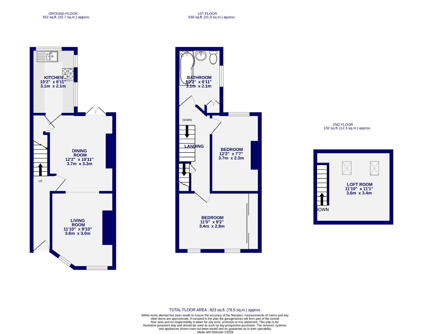 Floorplans For Prospect Terrace, Fulford, York
