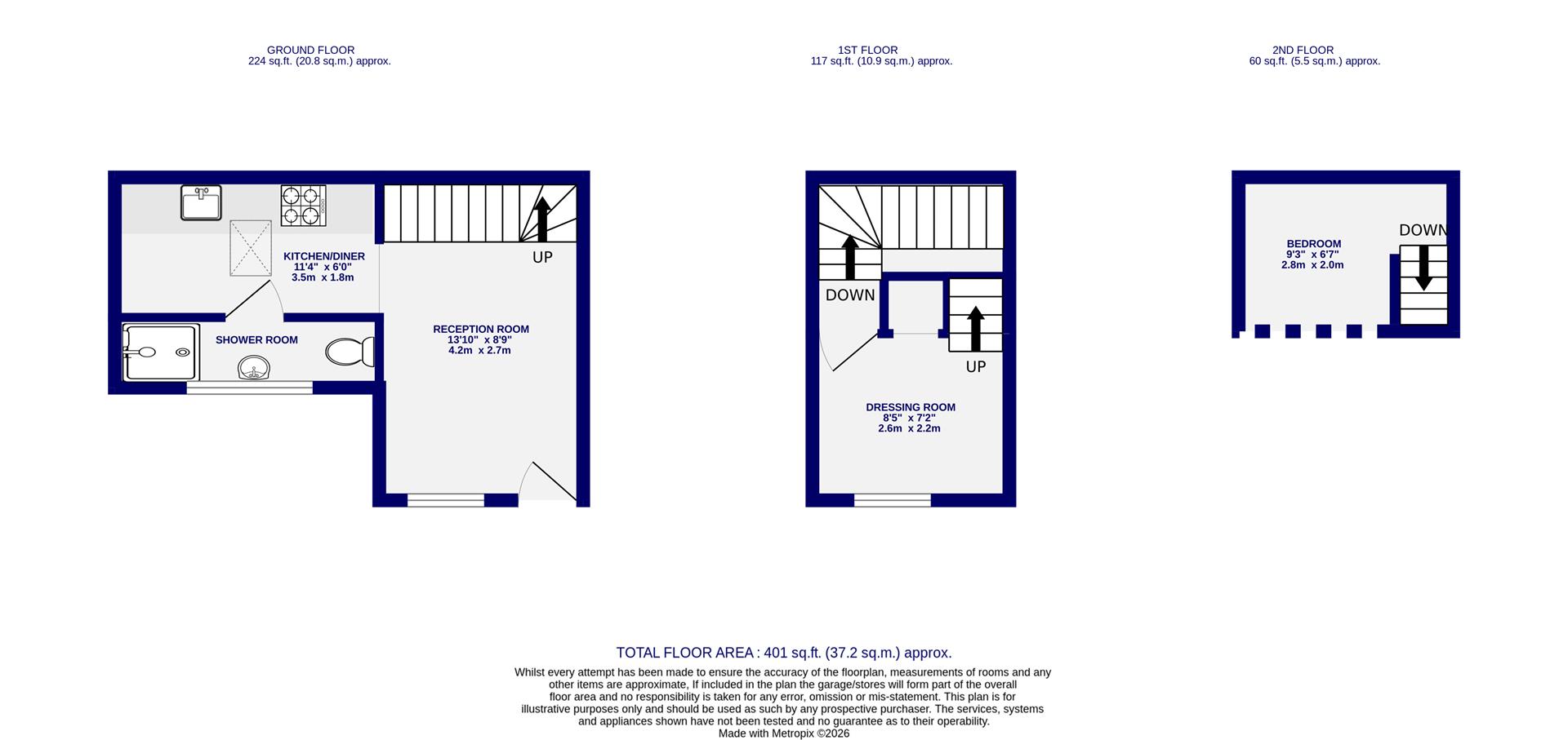 Floorplans For Upper Hanover Street, York, YO26 4XZ