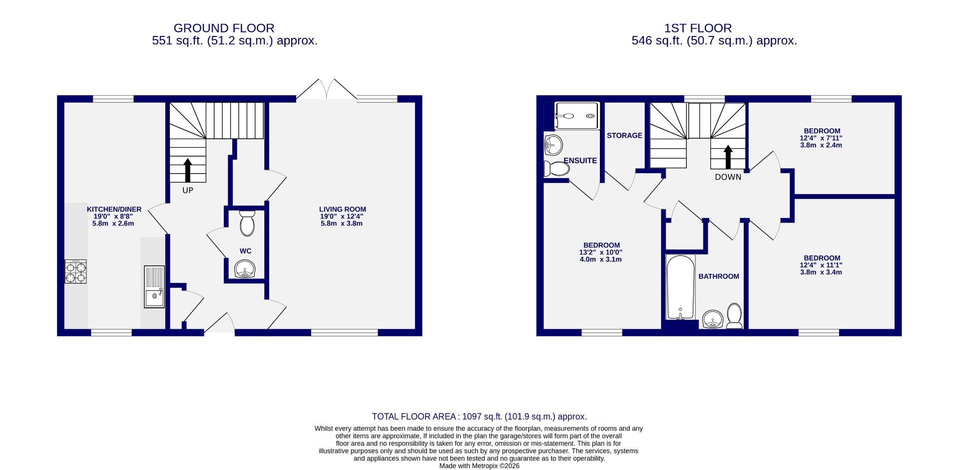 Floorplans For Cocoa Gardens, Wigginton Road, York