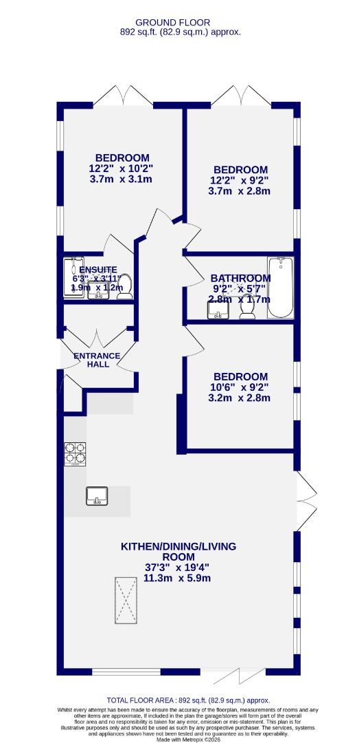 Floorplans For Back Road, Newton On Derwent, York