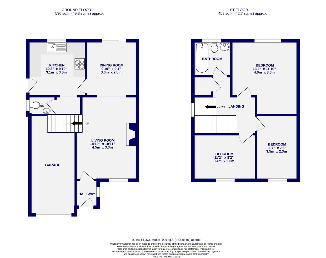 Floorplans For Ashmeade Close, York