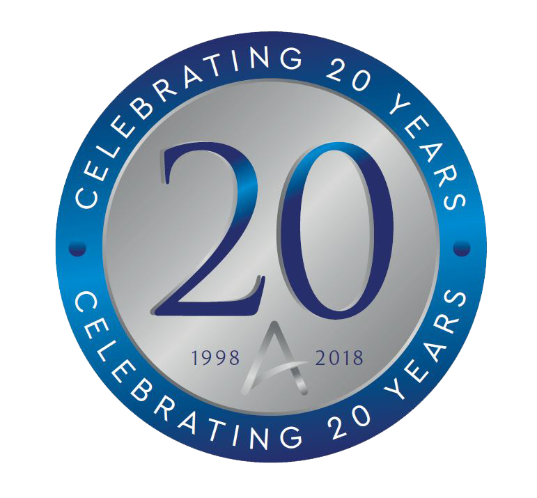  Ashtons Estate Agents 20 years in service symbol  