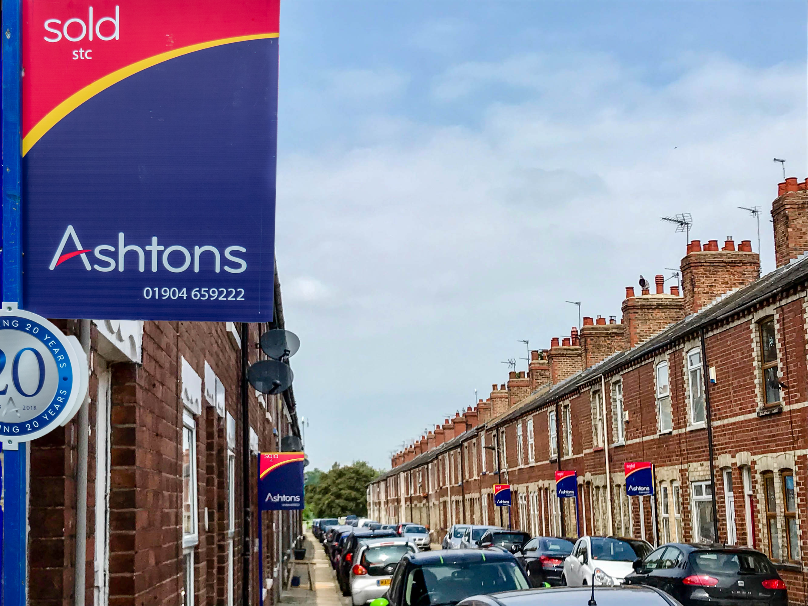  Row of houses in York that are for sale with Ashtons 